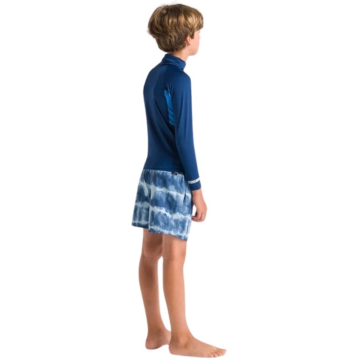 2024 C-Skins Junior NuWave X Long Sleeve Rash Vest C-NLYLSJ - Slate Navy / Cyan / Multi